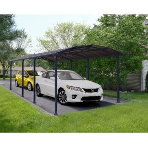 Carport en aluminium ARCADIA 8500 26,4 mètres carré gris
