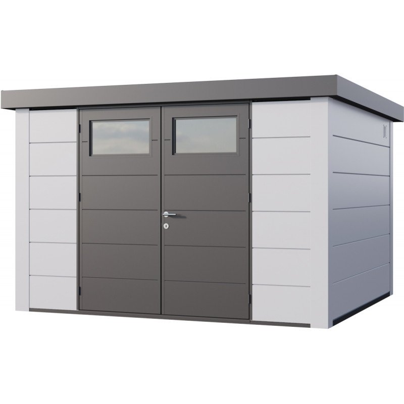 Abri Telluria Eleganto 3330 en acier galvanisé blanc 9,8m²