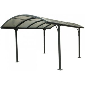 Carport 1 voiture 14,62m² en aluminium et polycarbonate