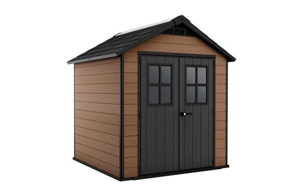 Abris de jardin NEWTON 757 marron en résine KETER 4,4m²