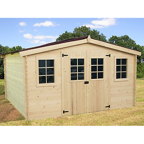 Abri de jardin en madriers bois massif 28 mm 12,65 m2 – Image 3