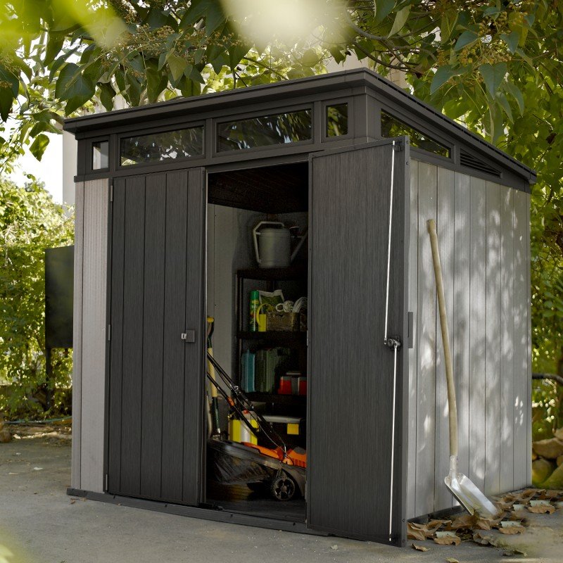Abri en résine brossée monopente Brossium 4,7m² – Image 16