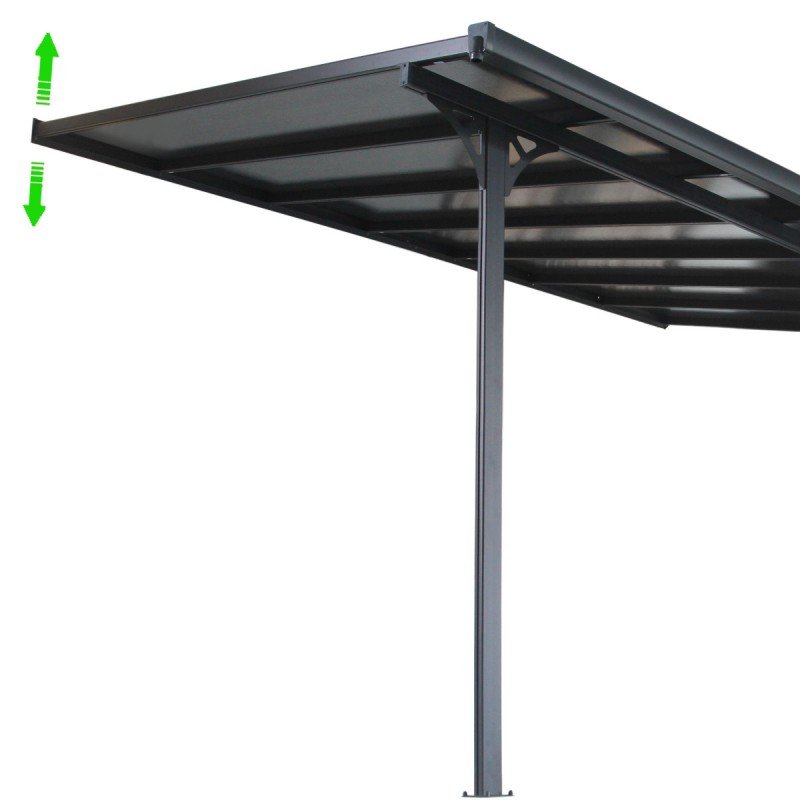 Toit de terrasse ajustable en aluminium laqué blanc 3,05×4,36m X-METAL – Image 11