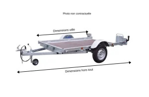 Remorque Plateau Lider 33630 – PTAC 1500 kg