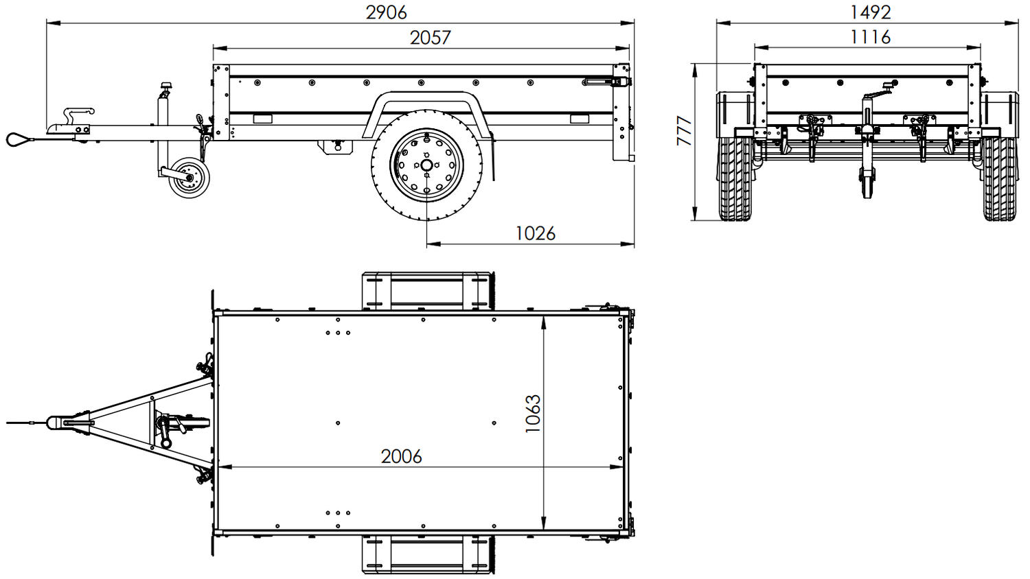Remorque Grillagée Garden Trailer 750 kg – Image 19