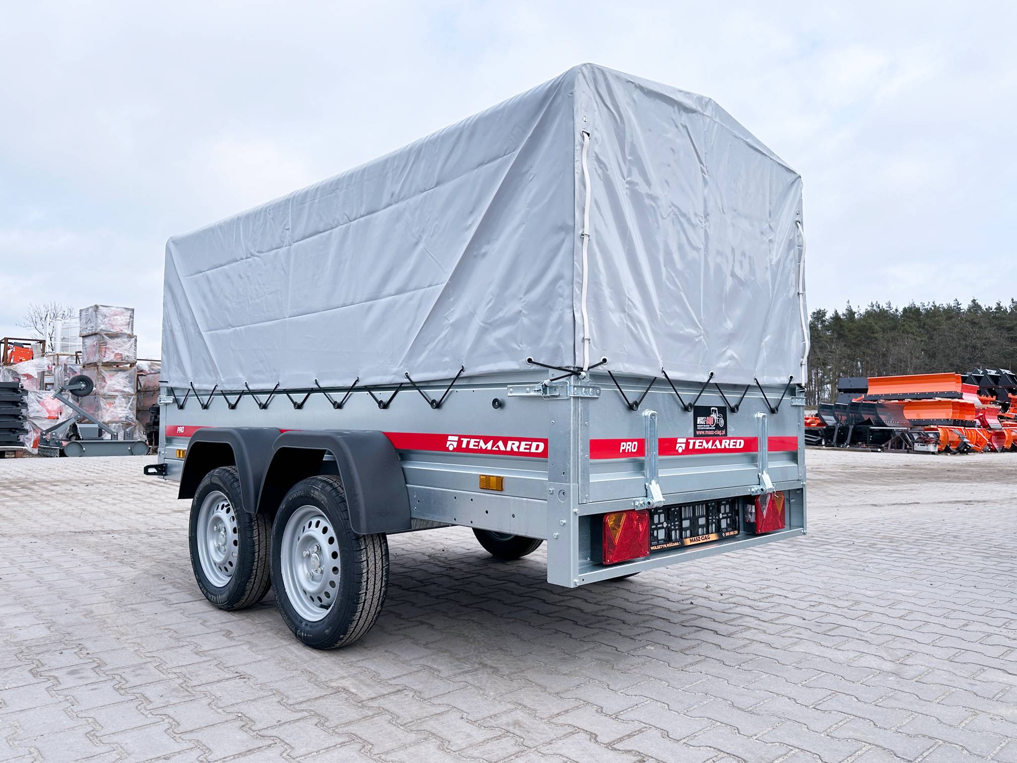 Remorque voiture à deux essieux avec bâche 300-750 kg – Image 9