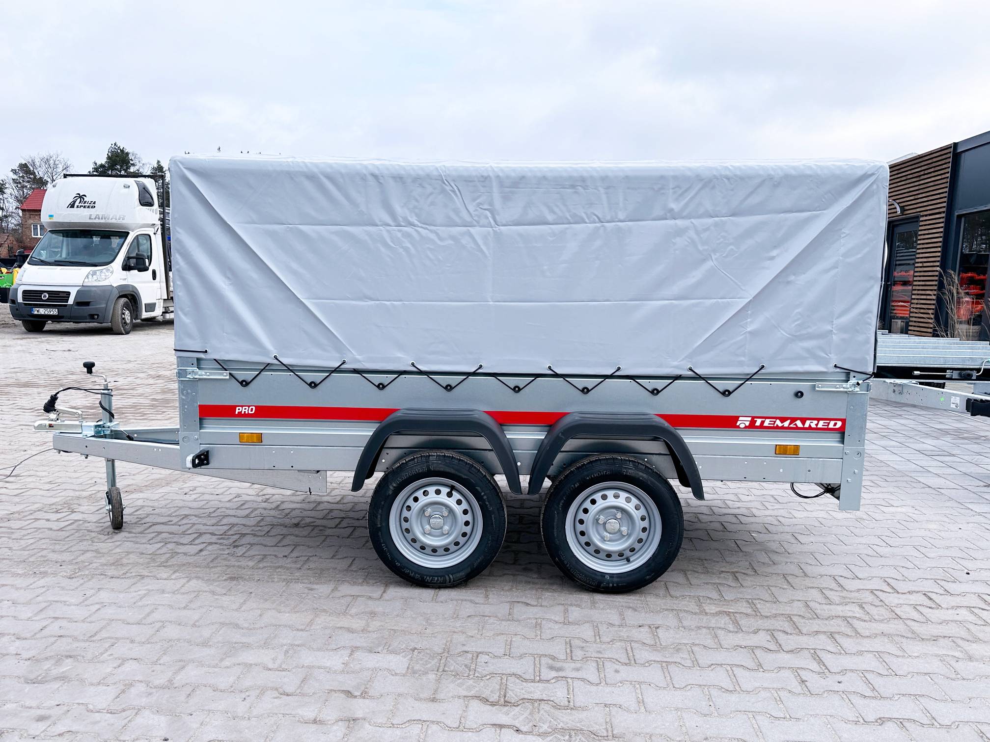Remorque voiture à deux essieux avec bâche 300-750 kg – Image 11